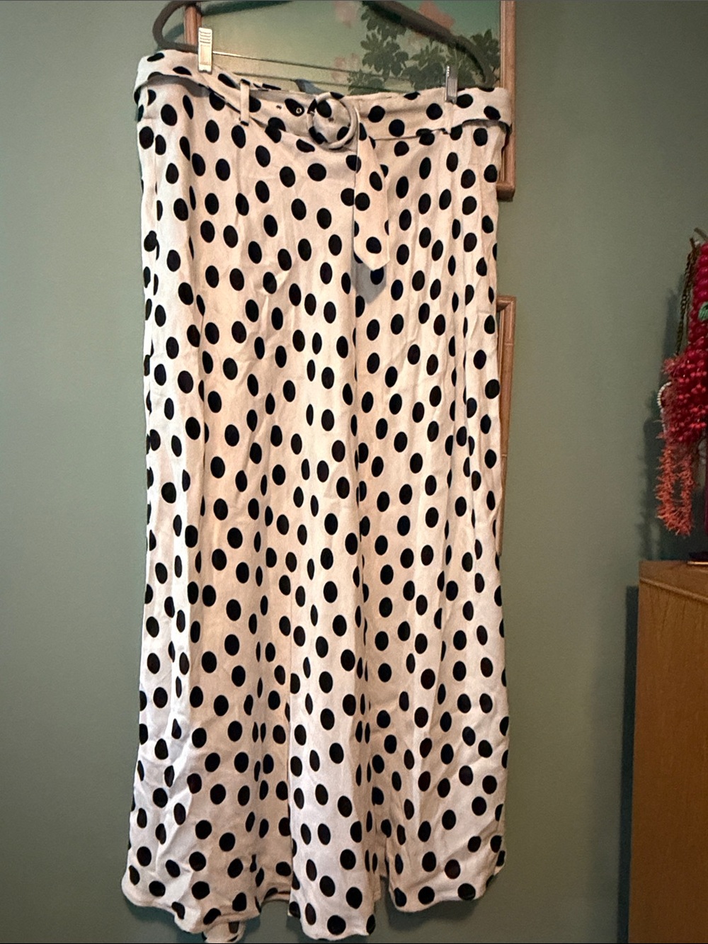 Polka Dot maxi Skirt - Black on White
